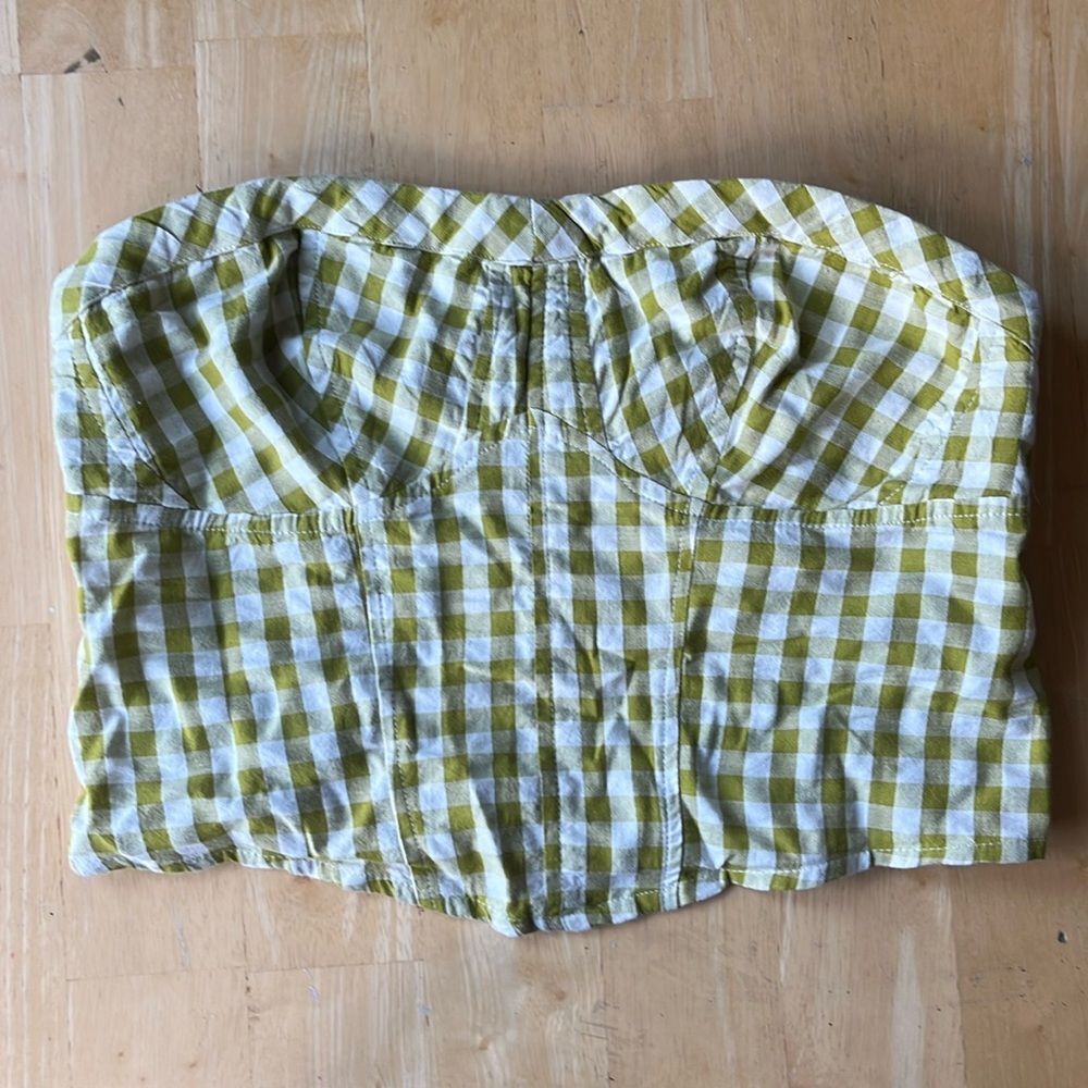 FREE PEOPLE NWOT Leilani Gingham Tube Top Medium